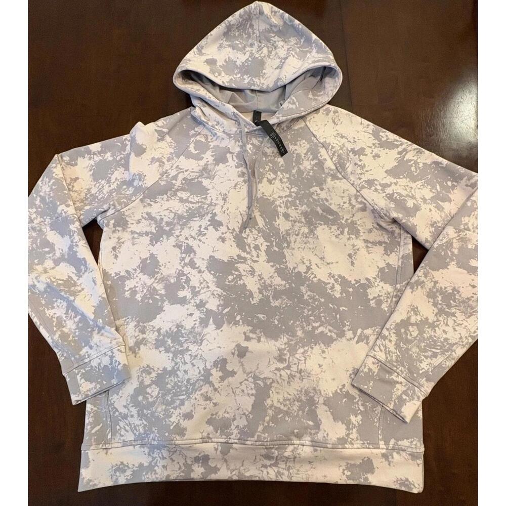 Lululemon City Sweat Pullover Men’s Hoodie French Terry Size L White Silver Drop